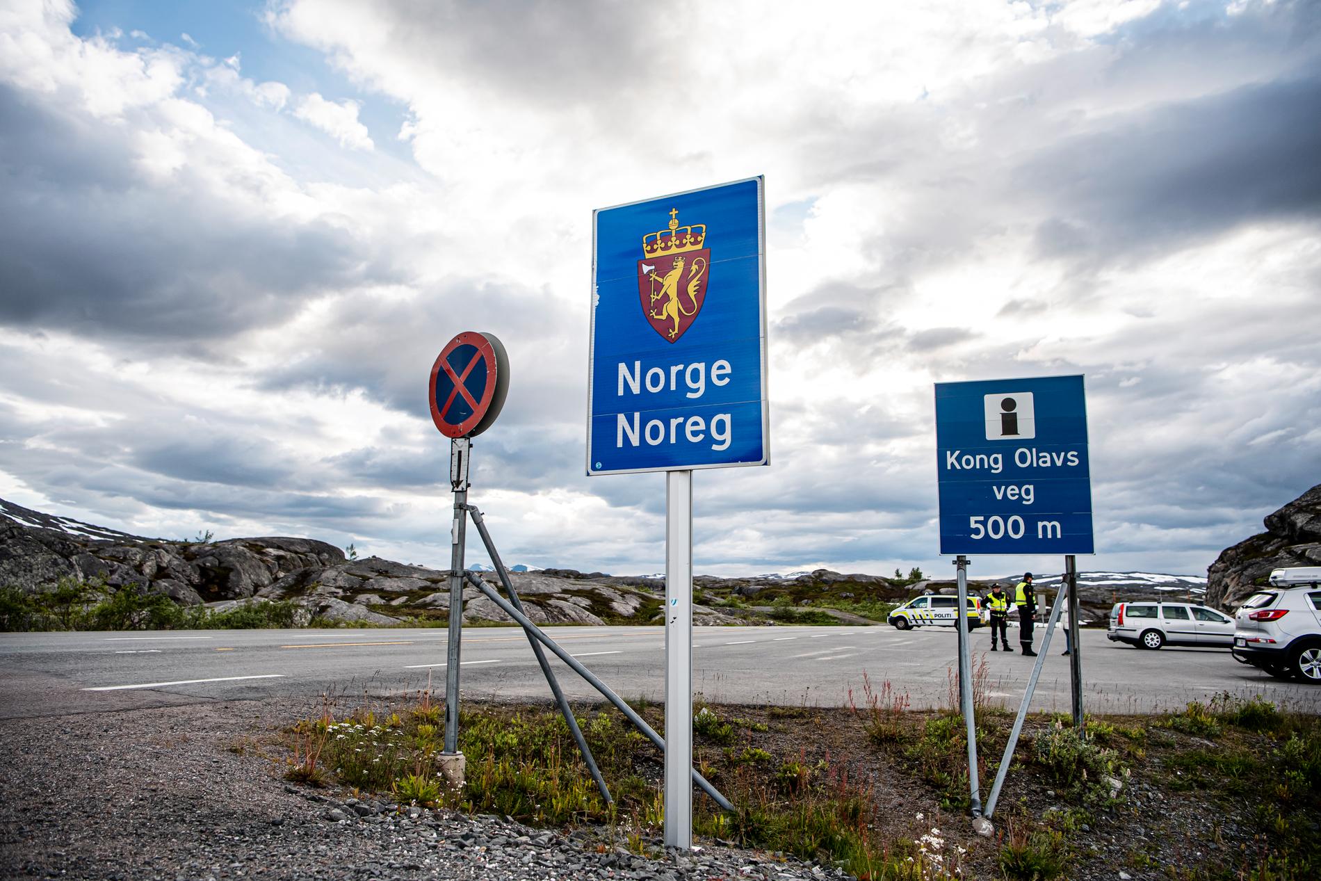 Den svensk-norska gränsen vid Riksgränsen. Bild från i sommaren 2020.