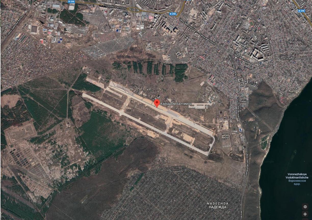 Den militära flygbasen Baltimor ligger strax söder om Voronezj.