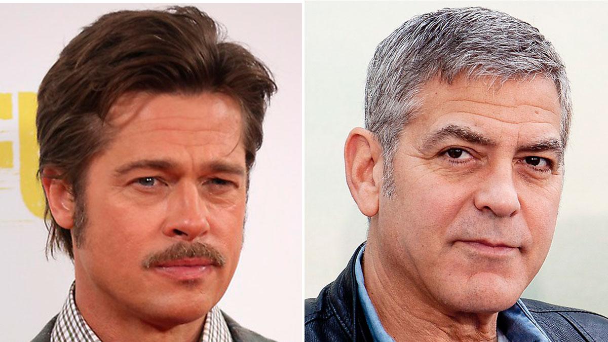 Brad Pitt (till vänster) kuppade till sig ett kontrakt framför näsan på sin vän George Clooney.