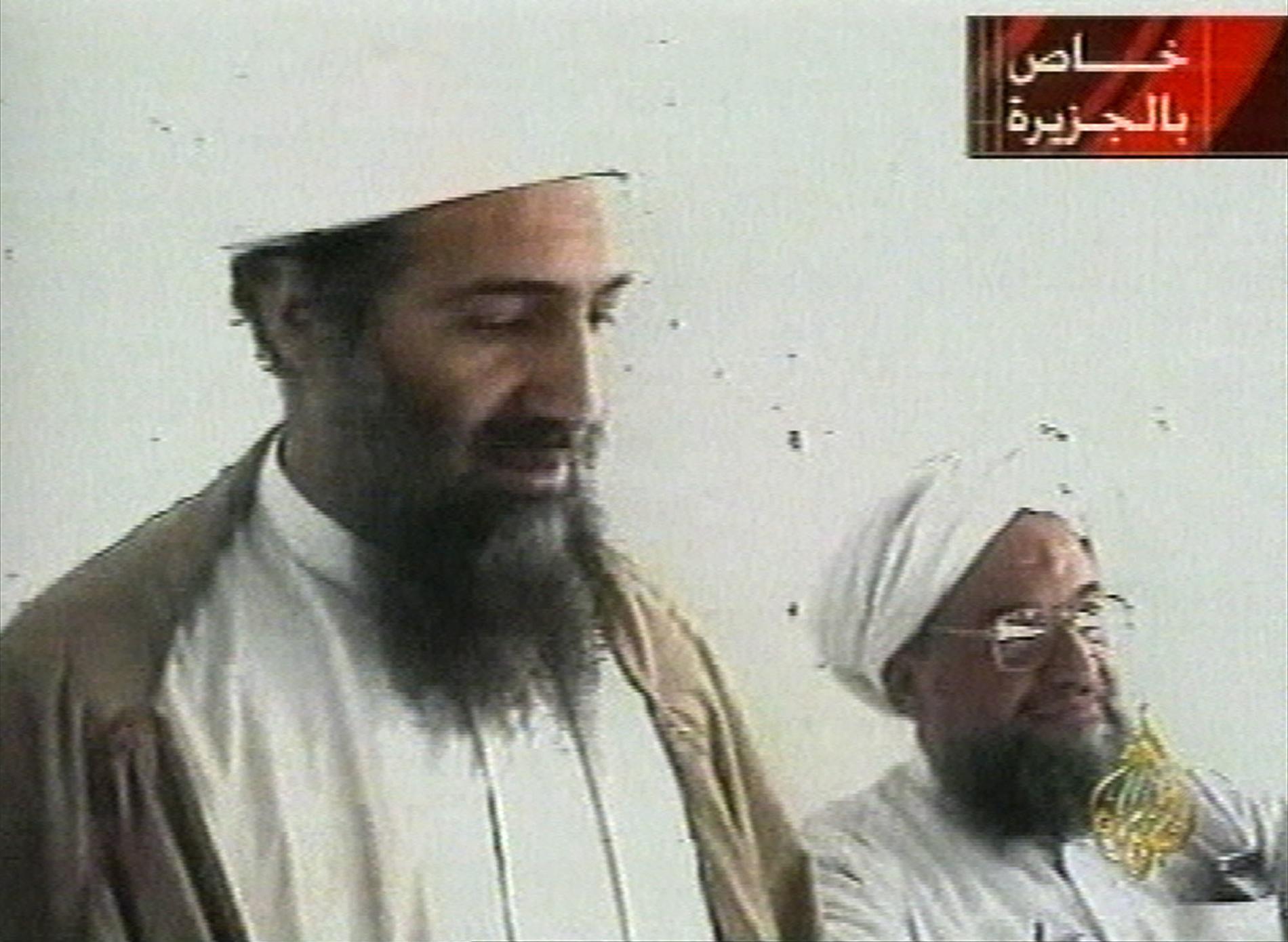 Usama bin Ladin, på en bild släppt av tv-bolaget al-Jazira 2001. Arkivbild.