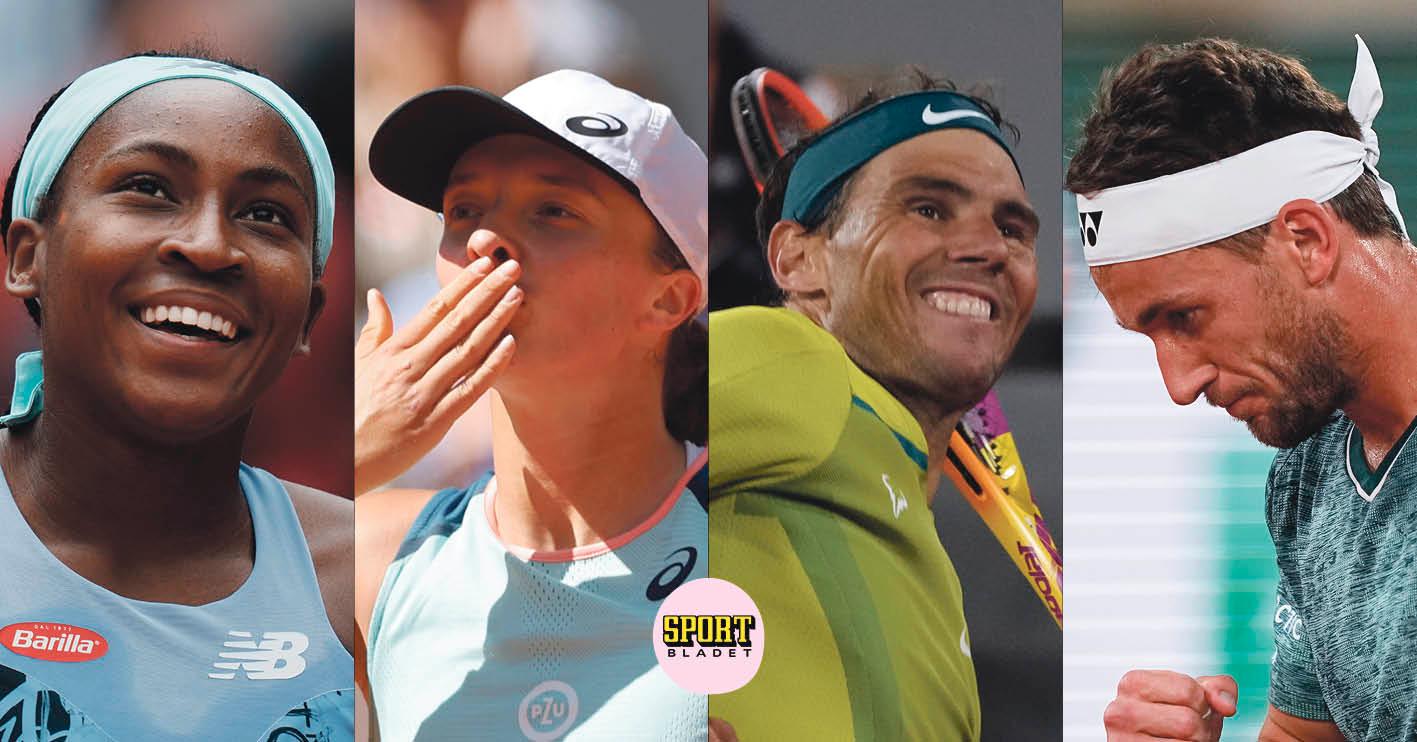 Coco Gauff, Iga Swiatek, Rafael Nadal och Casper Ruud är fyra av semifinalisterna i franska öppna 2022. 