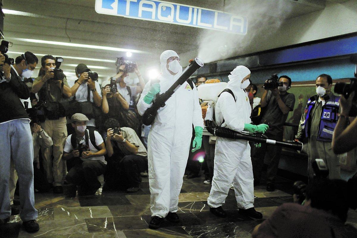 I går började ett omfattande arbete med att sanera tunnelbanan i Mexico City från svininfluensavirus.