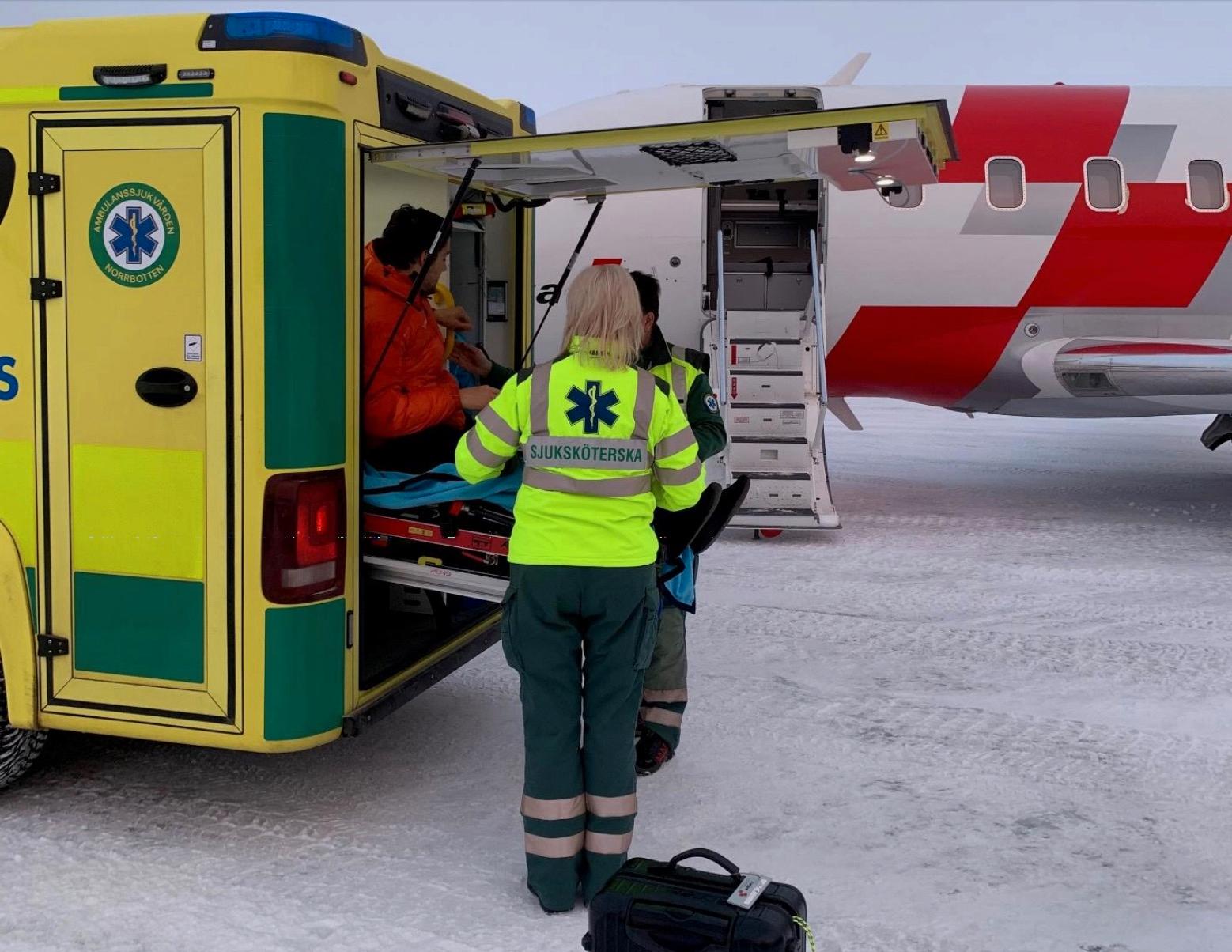Efter att ha vårdats på Sunderby sjukhus kunde 23-åriga Ilja på onsdagen flyga hem till Schweiz igen. 