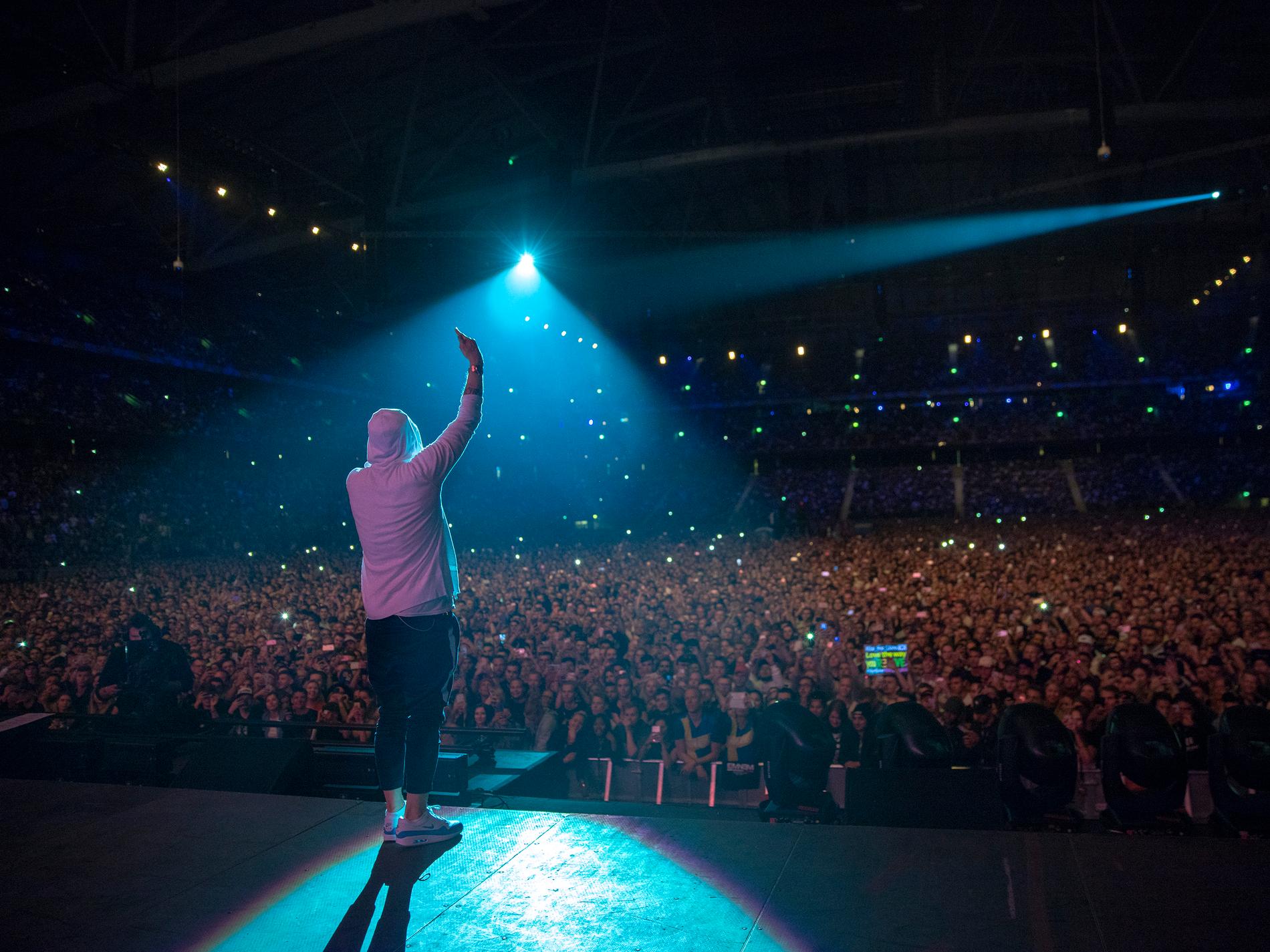 Eminem i Friends arena.