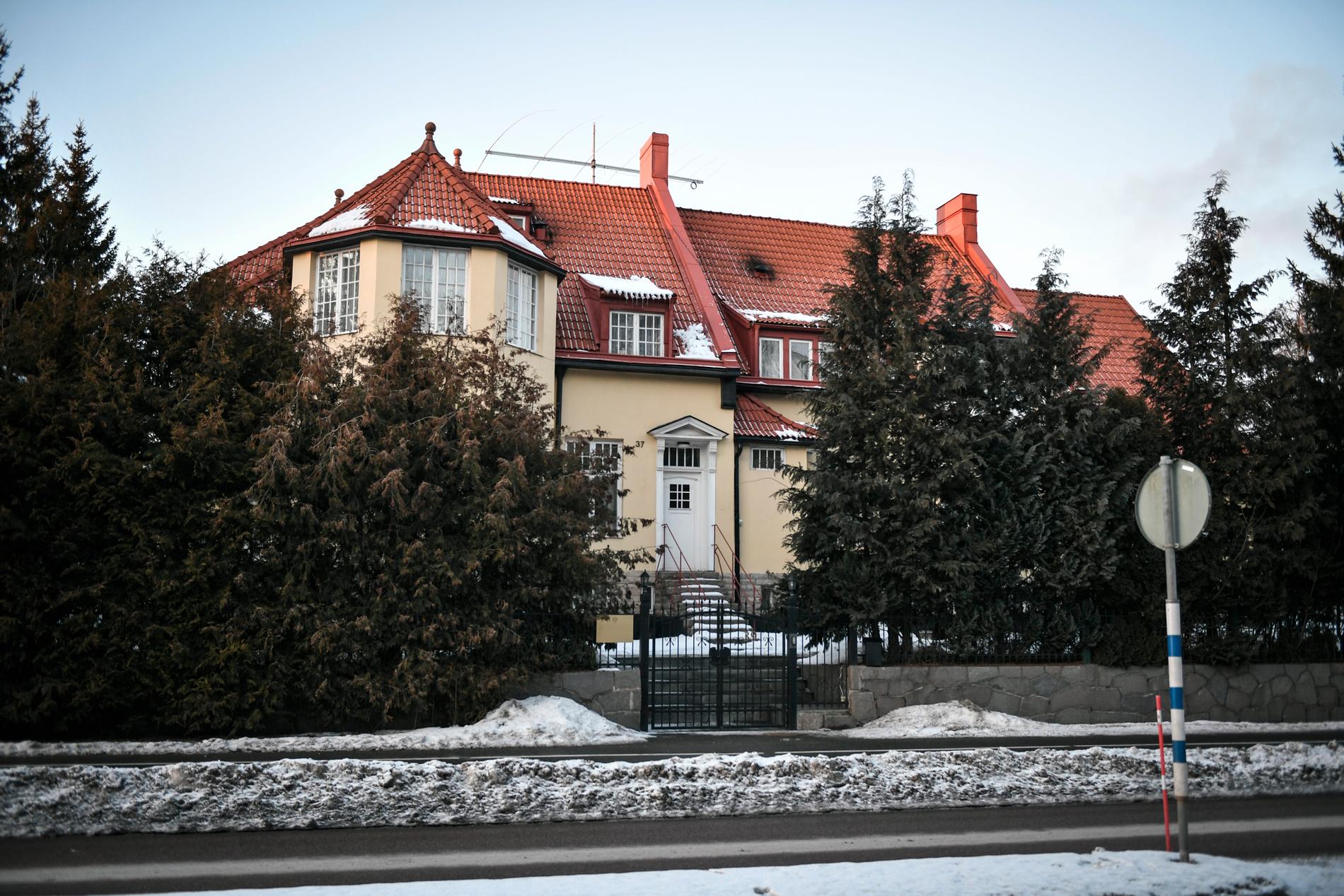 Nordkoreas ambassad på Lidingö utanför Stockholm. Arkivbild.