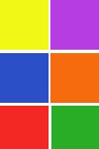 Komplementfärger Dessa färger hänger ihop: gul och violett. Blå och orange. Röd och grön.
