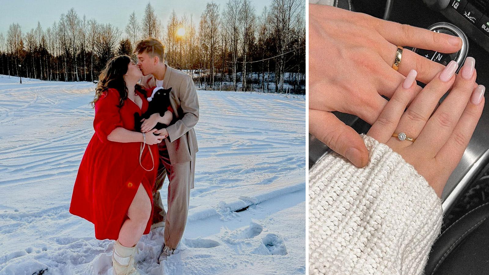 Linda-Marie Nilsson och Emil Assergård har förlovat sig. 