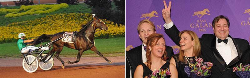 Glada ägare Tristan Sjöberg fick anledning att fira i helgen efter att familjens stjärnhäst Sebastian K, slagit till med världsrekord i USA.