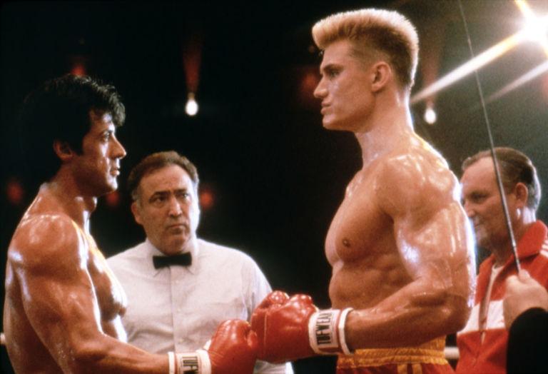 Sylvester Stallone och Dolph Lundgren i ”Rocky IV”.
