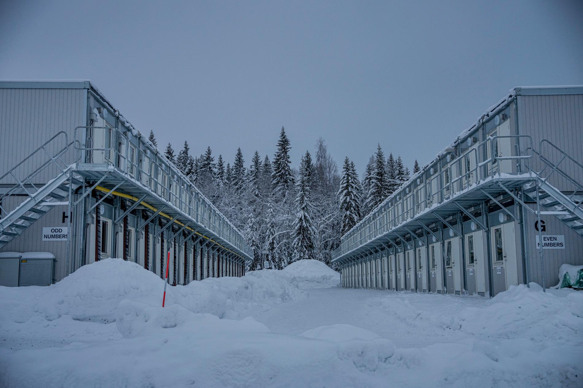 I Camp Solbacken i Skellefteå finns omkring 1 000 barackrum för Northvolt-arbetare.