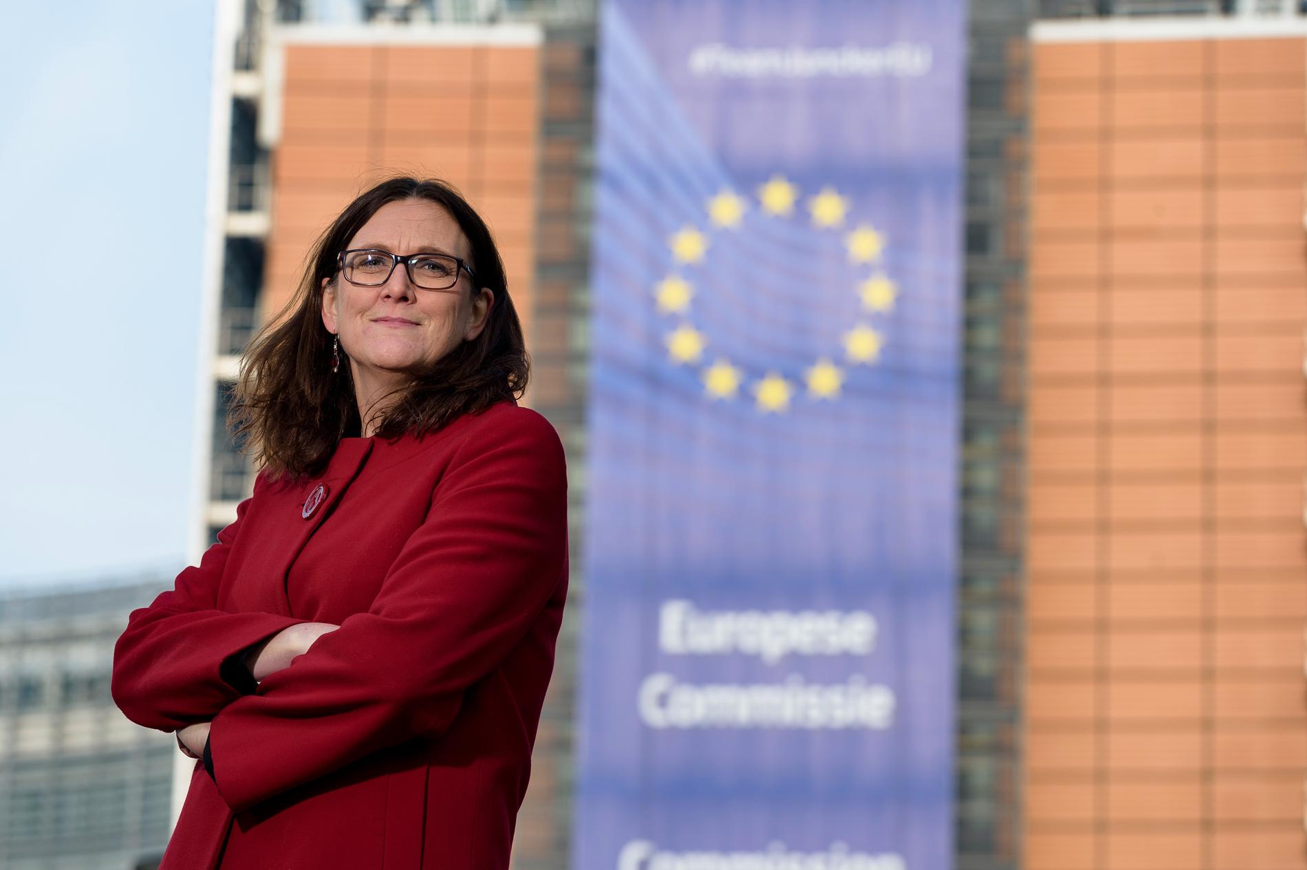 Före detta L-politikern Cecilia Malmström fotograferad i Bryssel 2018. 