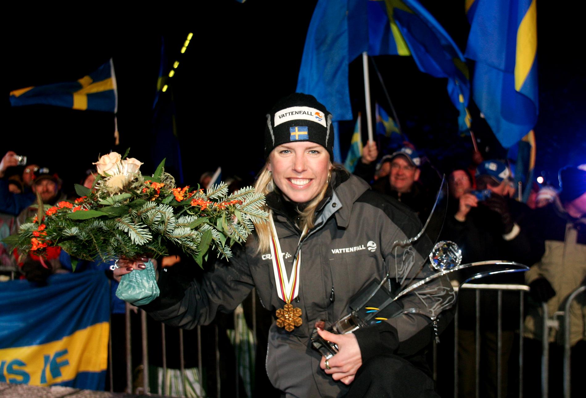 Emelie Öhrstig tog VM-guld i sprint 2005.