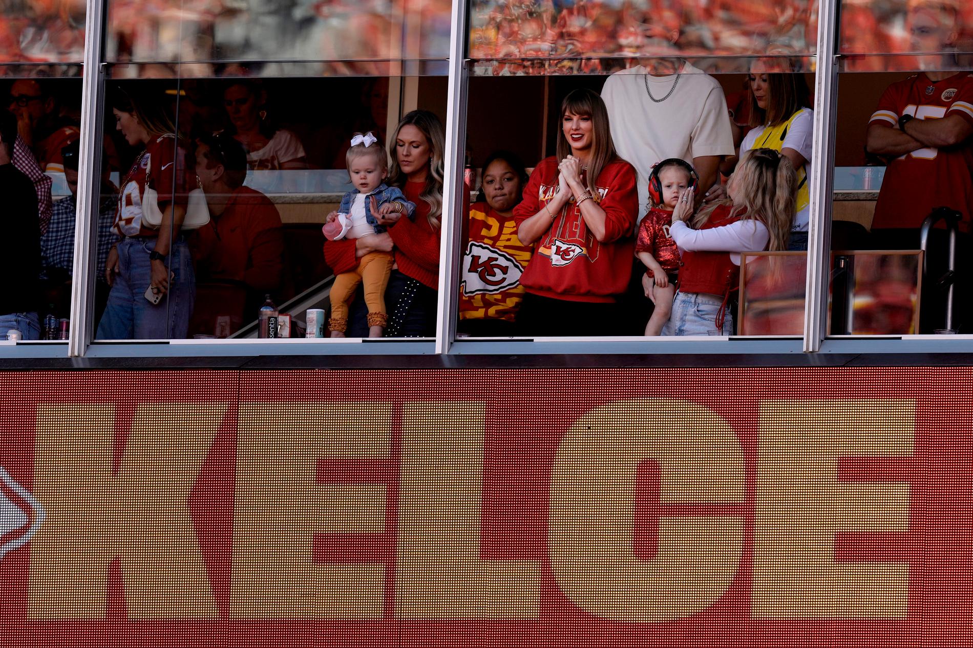 Taylor Swift på en Kansas City Chiefs-match.