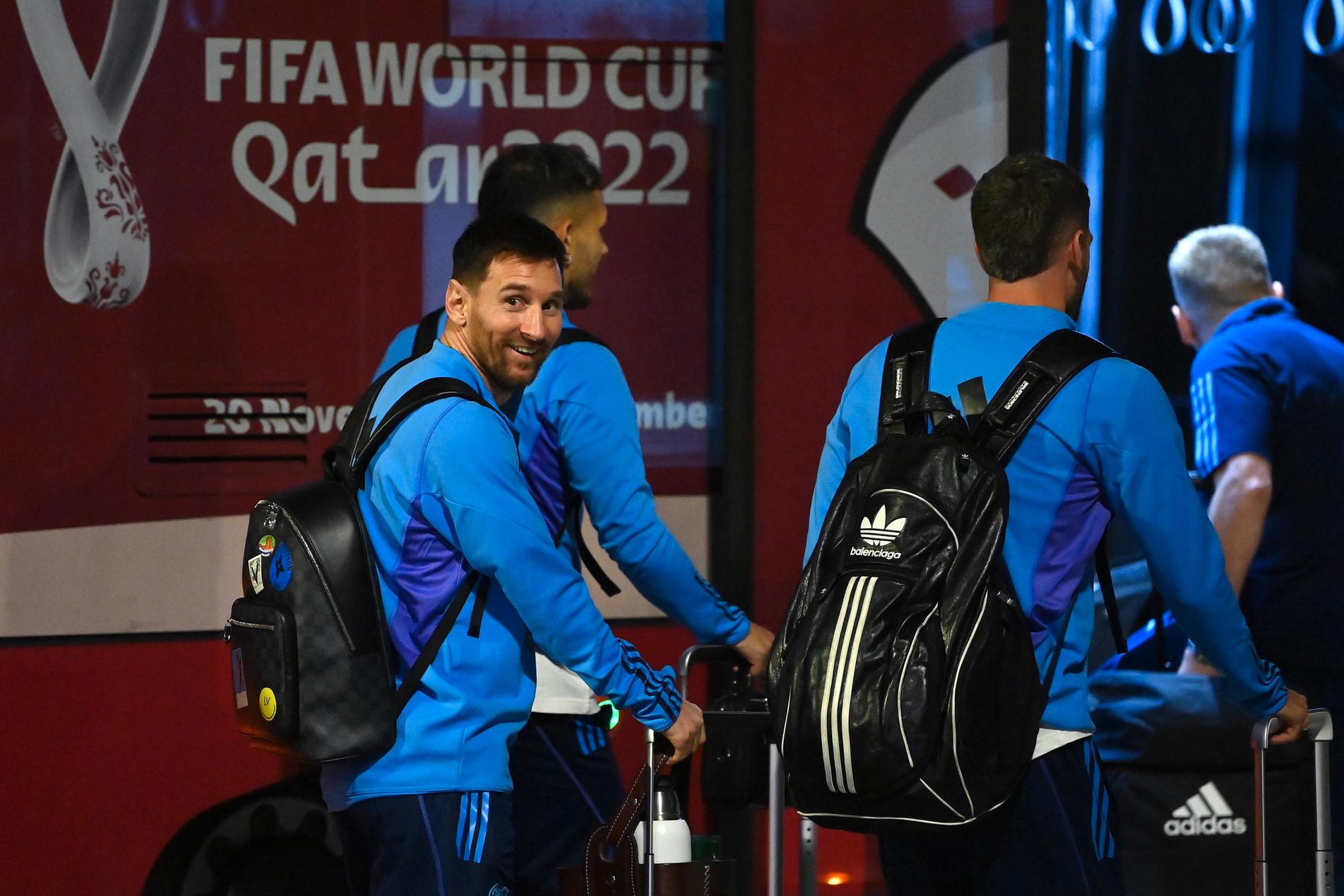 Messi och Argentina har anlänt till Qatar.