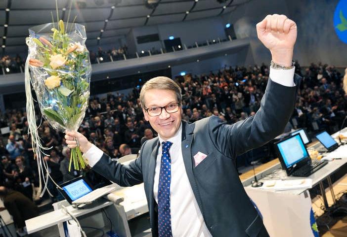 Så här glad var Göran Hägglund över valresultatet.