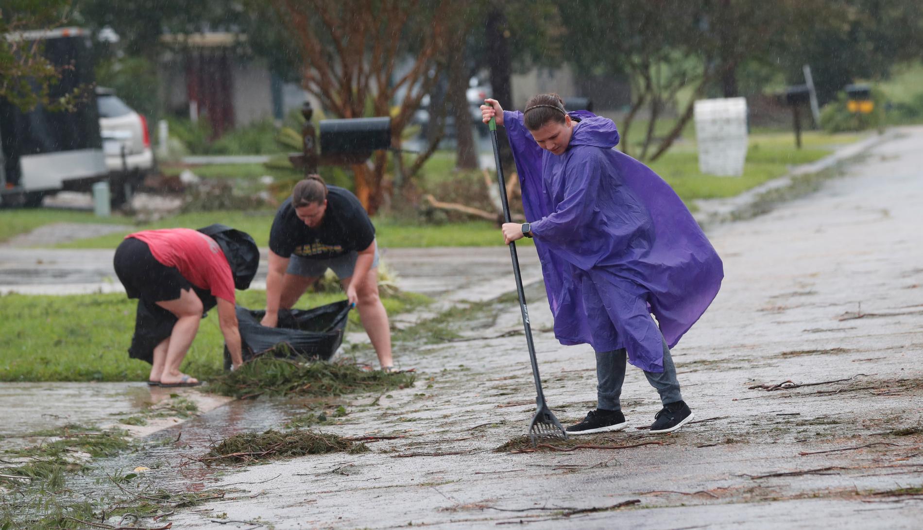 Invånare i Morgan City, Louisiana, kämpar mot ovädret Barry.