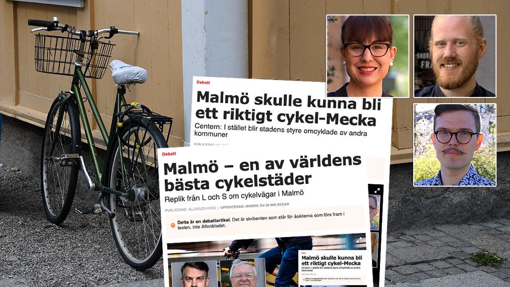 Vi är glada att man tror att Malmö är en cykelstad i världsklass, det är ett rykte vi gärna lever upp till. Men då krävs mer handlingskraft med fokus på de säkra, smidiga och bekväma cykelbanor, skriver Charlotte Bossen, Martin Molin och Max Gnipping (C).