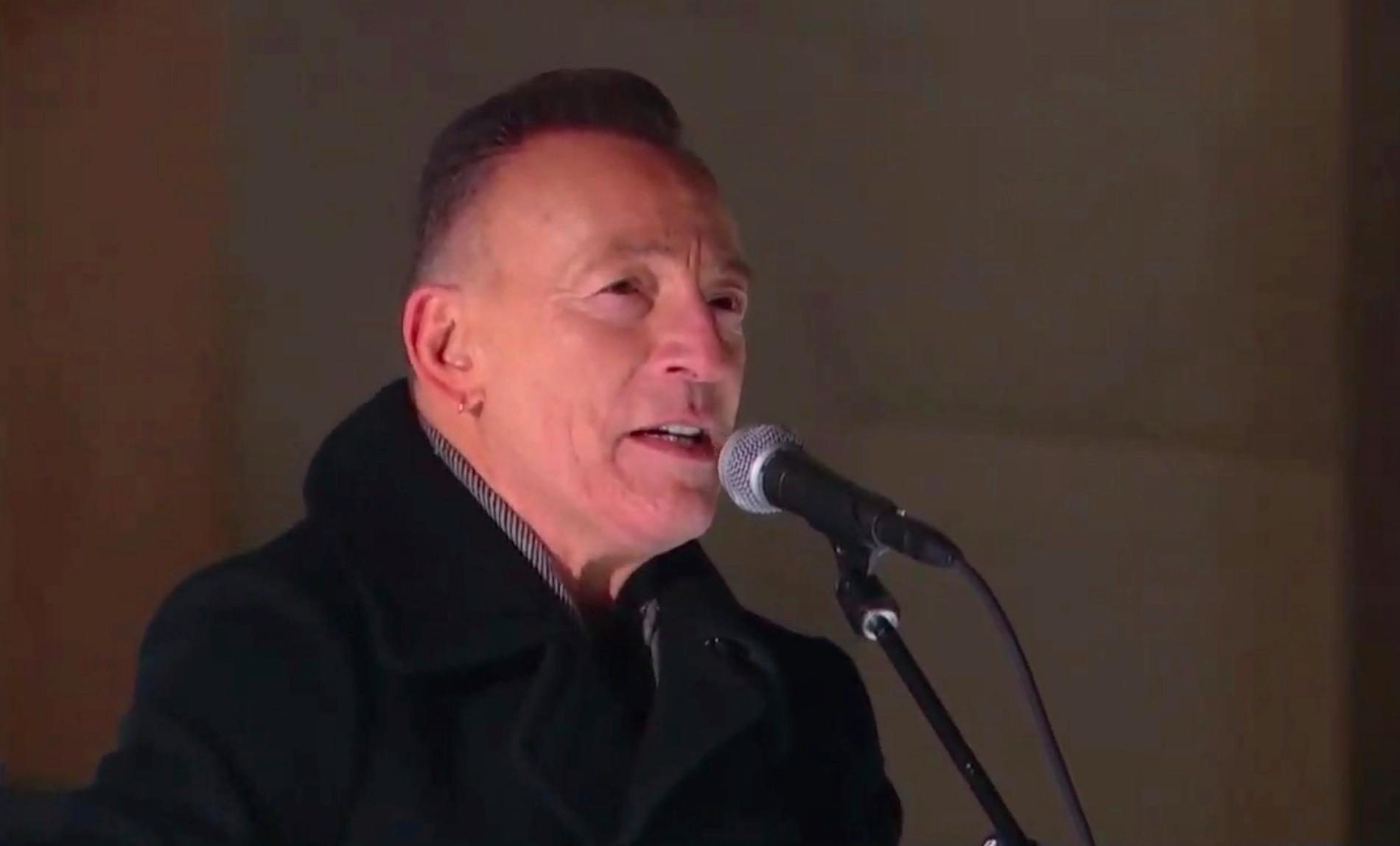 Bruce Springsteen framträdde i samband med att Joe Biden svors in som USA:s president.