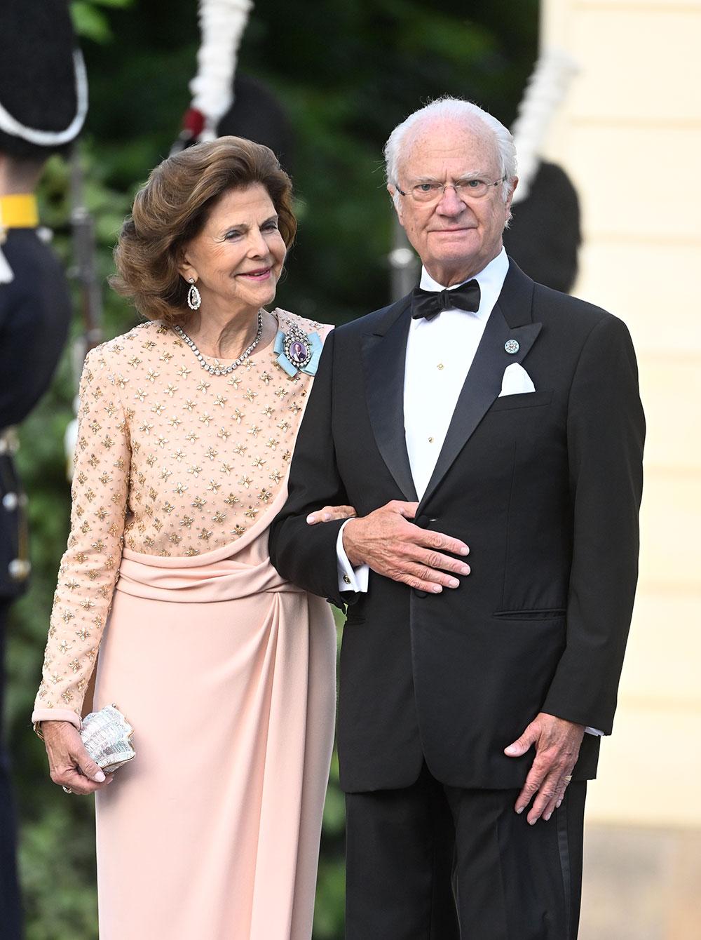 Kungen och drottningen vid Drottningholms slottsteater. 