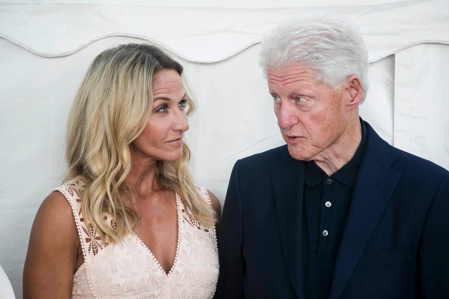 Kristin Kaspersen och Bill Clinton på Åland.