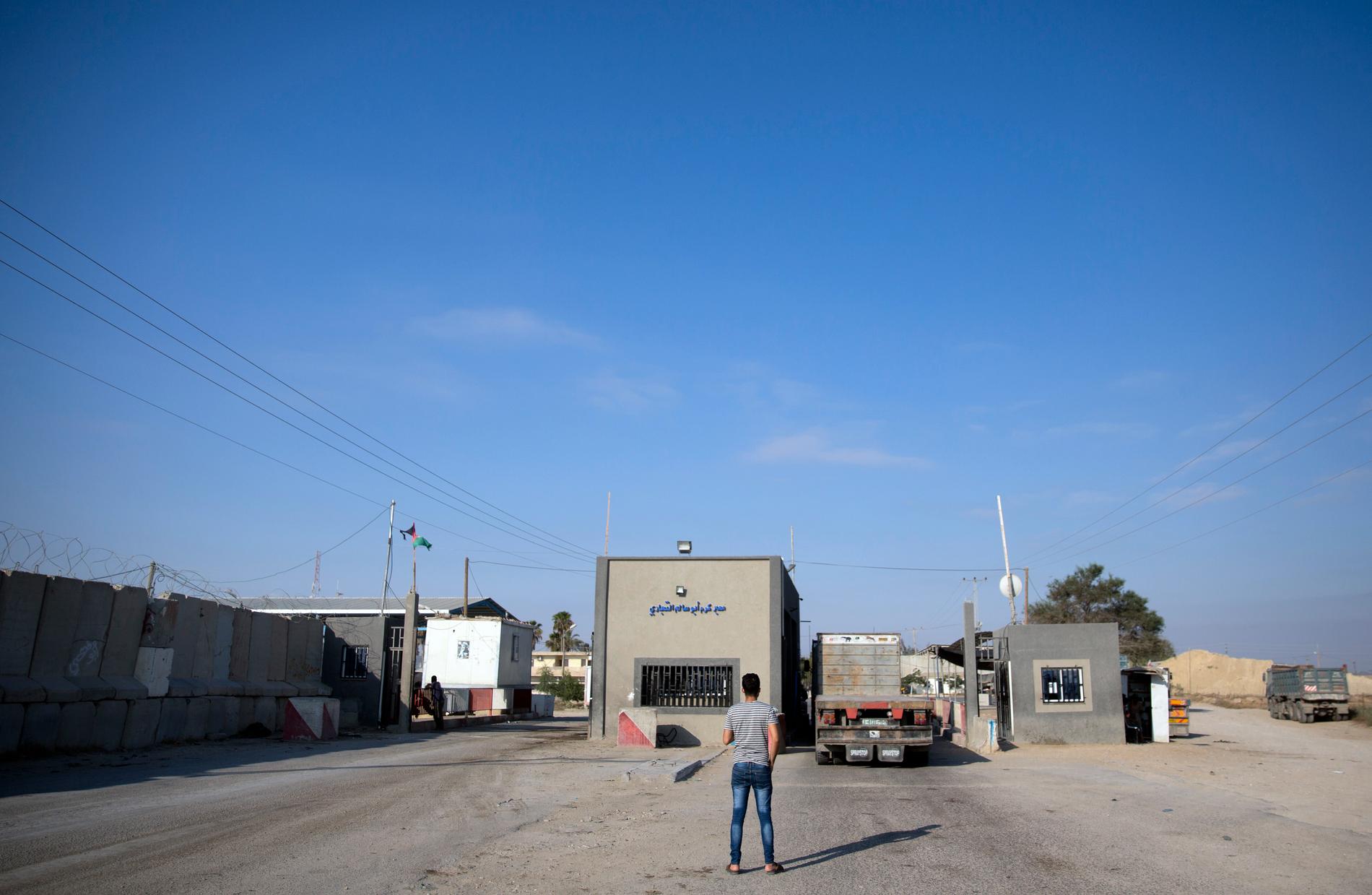 Israel stänger gränsövergången Kerem Shalom. Arkivbild.