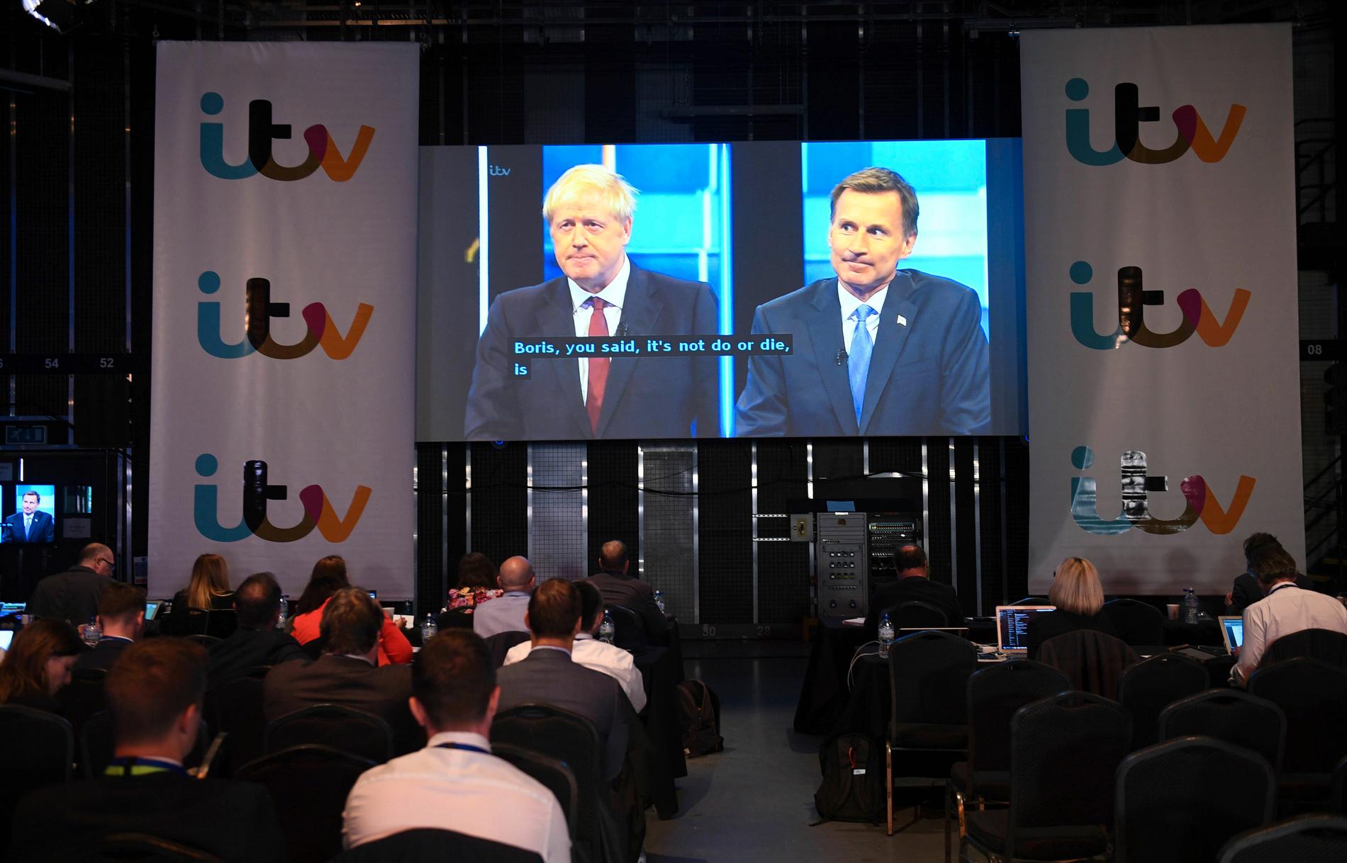 Boris Johnson och Jeremy Hunt, kandidaterna till partiledarskapet i det brittiska Konservativa partiet och därmed till posten som landets premiärminister, möttes i en tv-sänd debatt på tisdagskvällen.