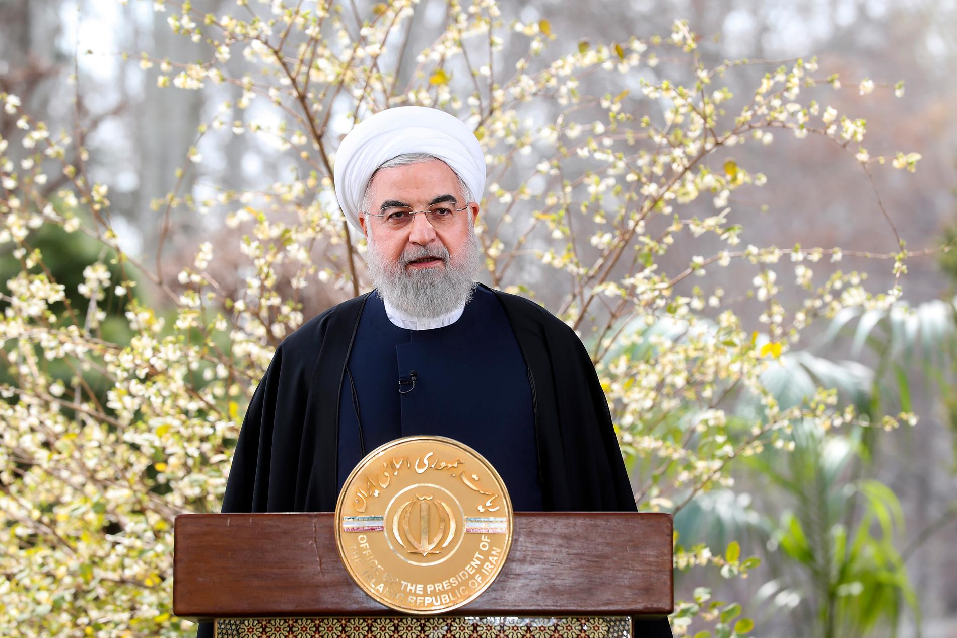 Irans president Hassan Rohani uppger att en bröllopsfest kan ligga bakom ökningen av smittofall.