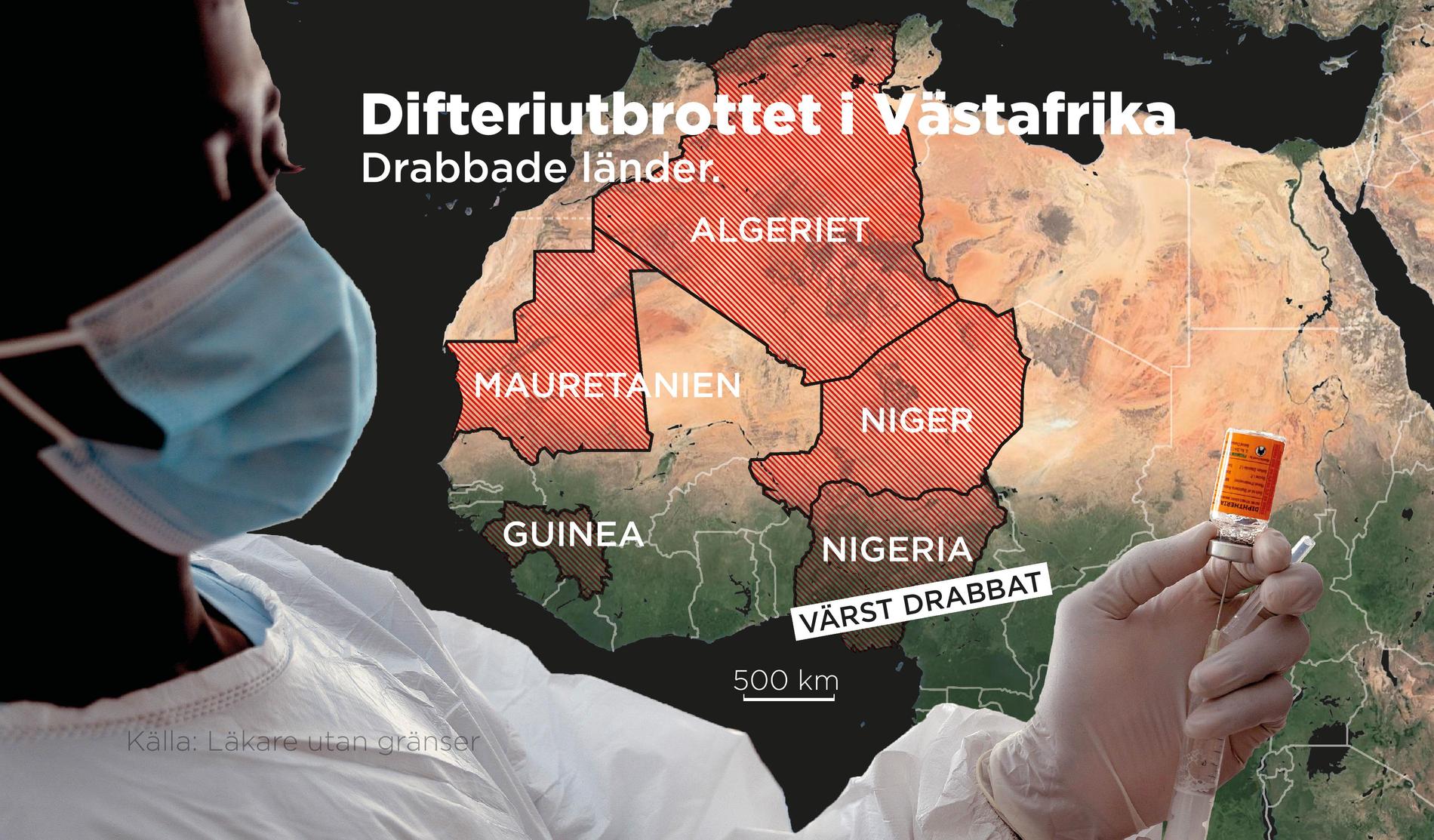 Nigeria är det land som hittills drabbats värst av difteriutbrottet.