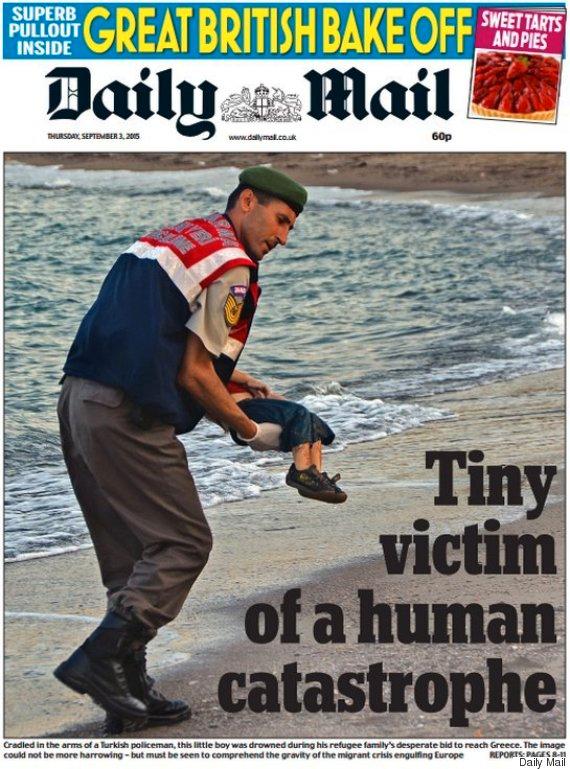 Många tidningar valde att publicera bilden som fick symbolisera Europas skam