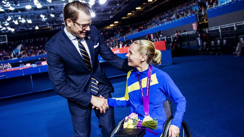 GULD: Anna-Carin Ahlquist tog Sveriges första guld i Paralympics, det gjorde hon i bordtennis.