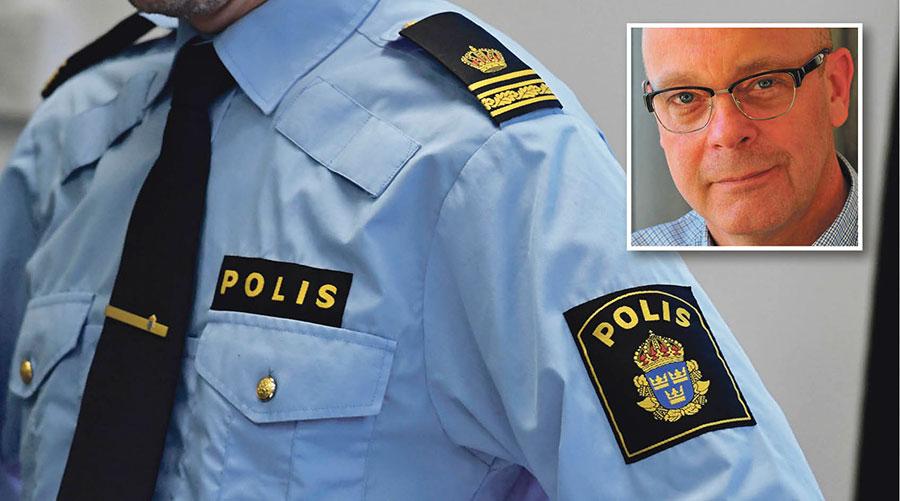 Statistik visar att ett närmast obefintligt antal av brottsanmälningar mot poliser och åklagare utreds och leder till åtal, skriver Torgny Jönsson. Polisen på bilden har inte med texten att göra.