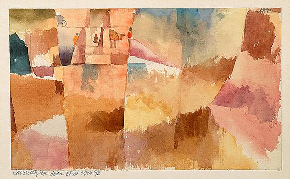Paul Klee: ”Kairuan, framför porten”, 1914.