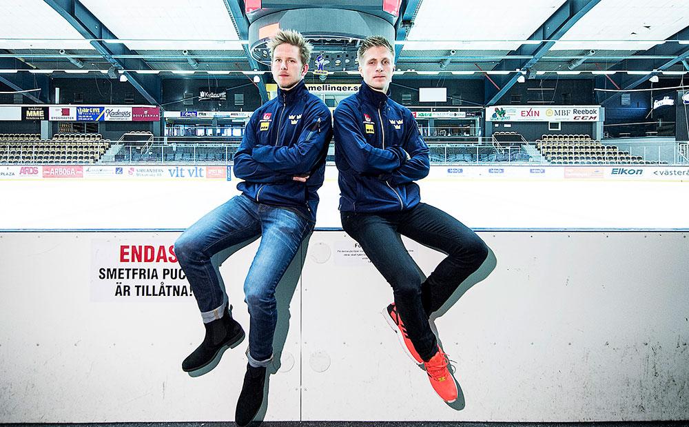Tim Heed och Marcus Sörensen – redo för debut i Tre Kronor.