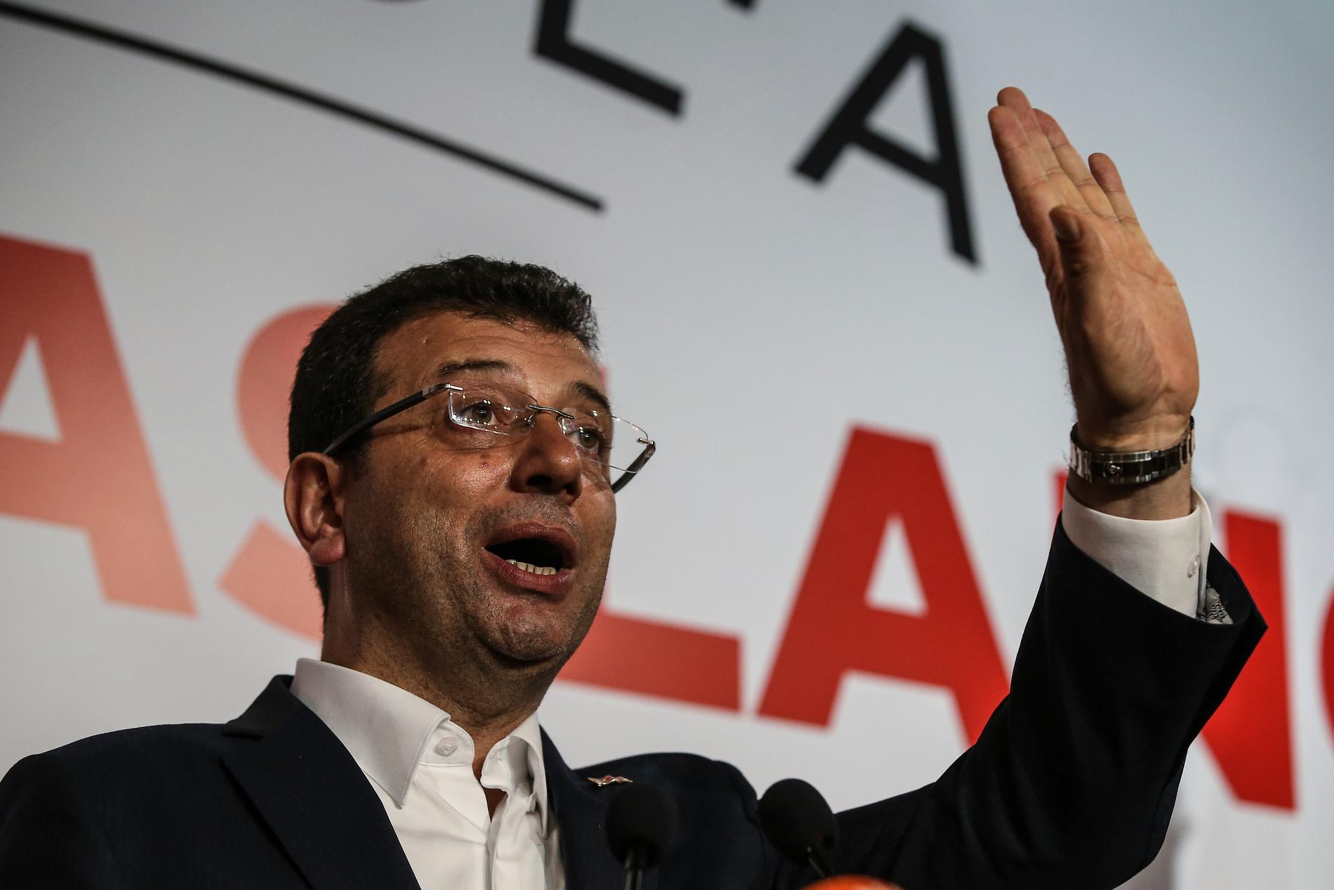 Ekrem Imamoglu, oppositionens kandidat i Istanbul.
