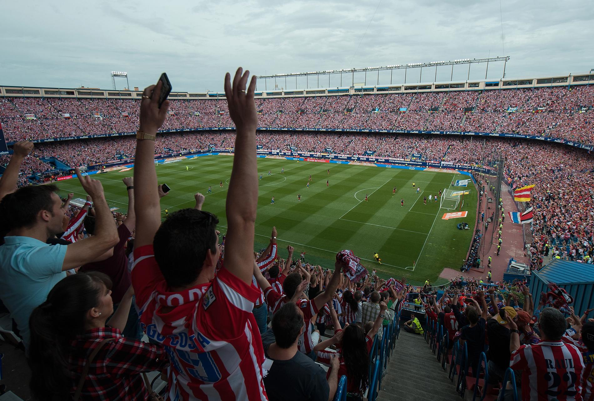 Vicente Calderon-stadion fullsatt under en match i maj 2017