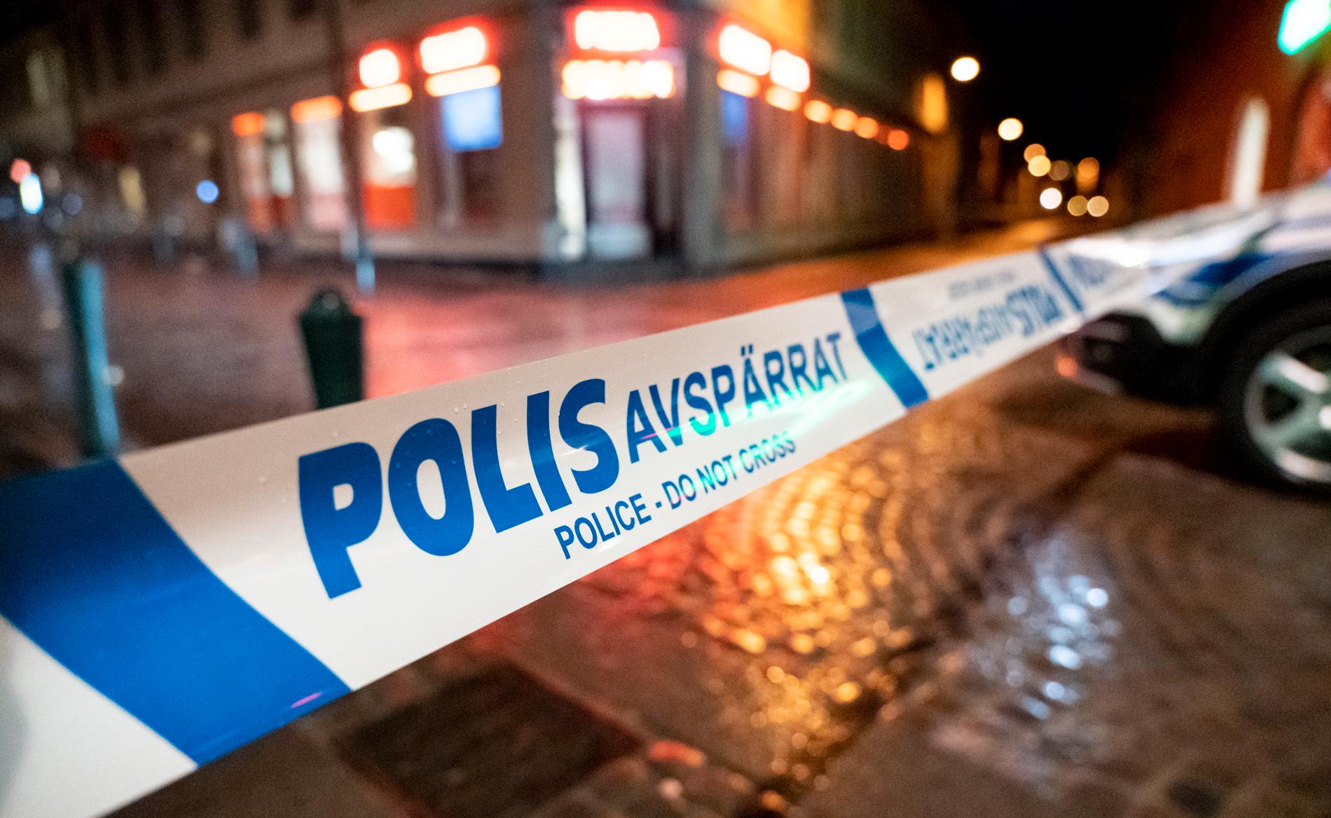 Polisen på plats i Lund.