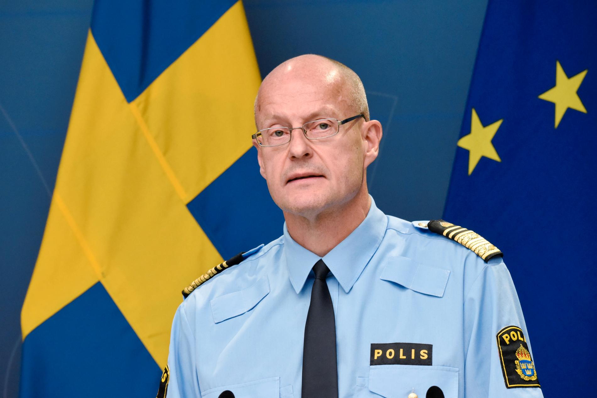 Polischefen Mats Löfving blev 61 år gammal. Arkivbild.