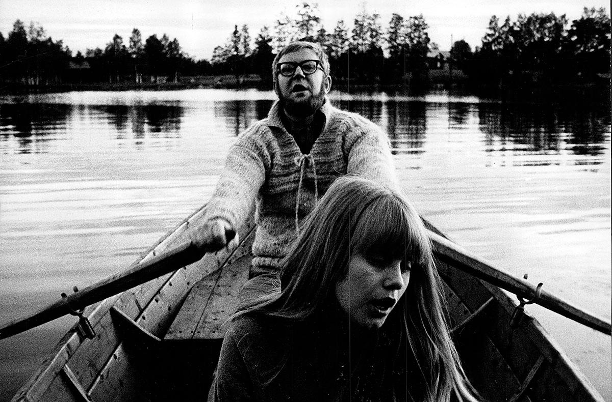 Regissören Vilgot Sjöman och Lena Nyman i ”Jag är nyfiken – blå”.