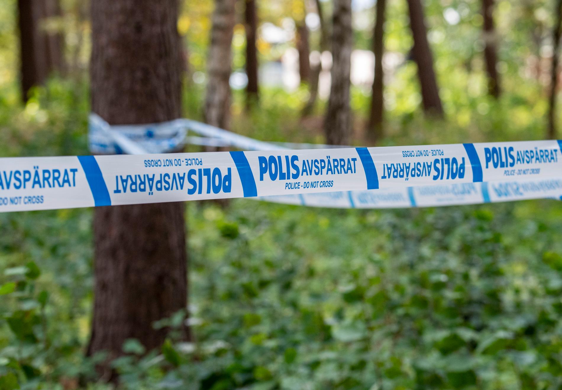 Kvinnans kvarlevor har hittats i ett skogsområde i Västerås. Arkivbild.