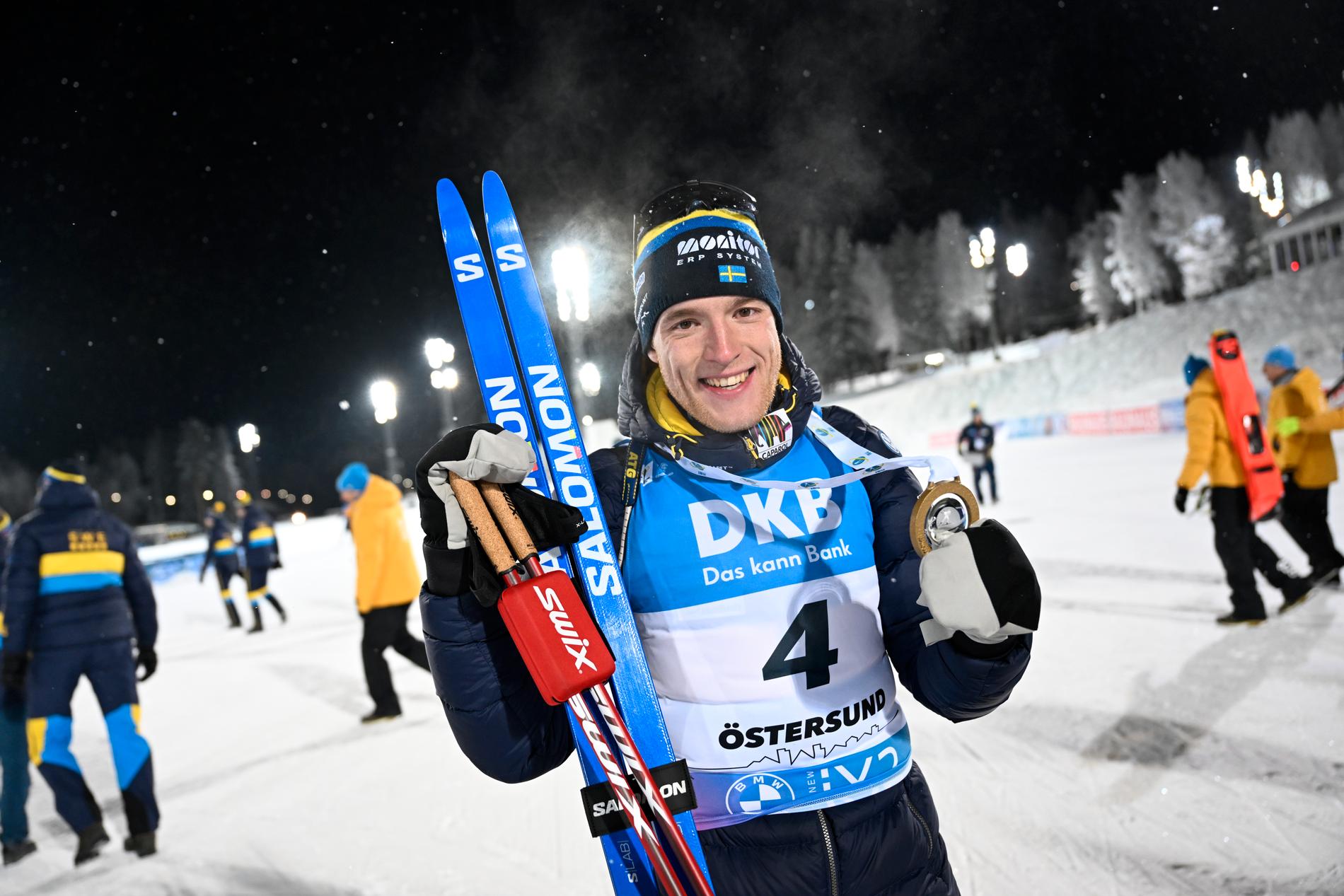 Sebastian Samuelsson slutade trea i skidskyttesprinten i Hochfilzen