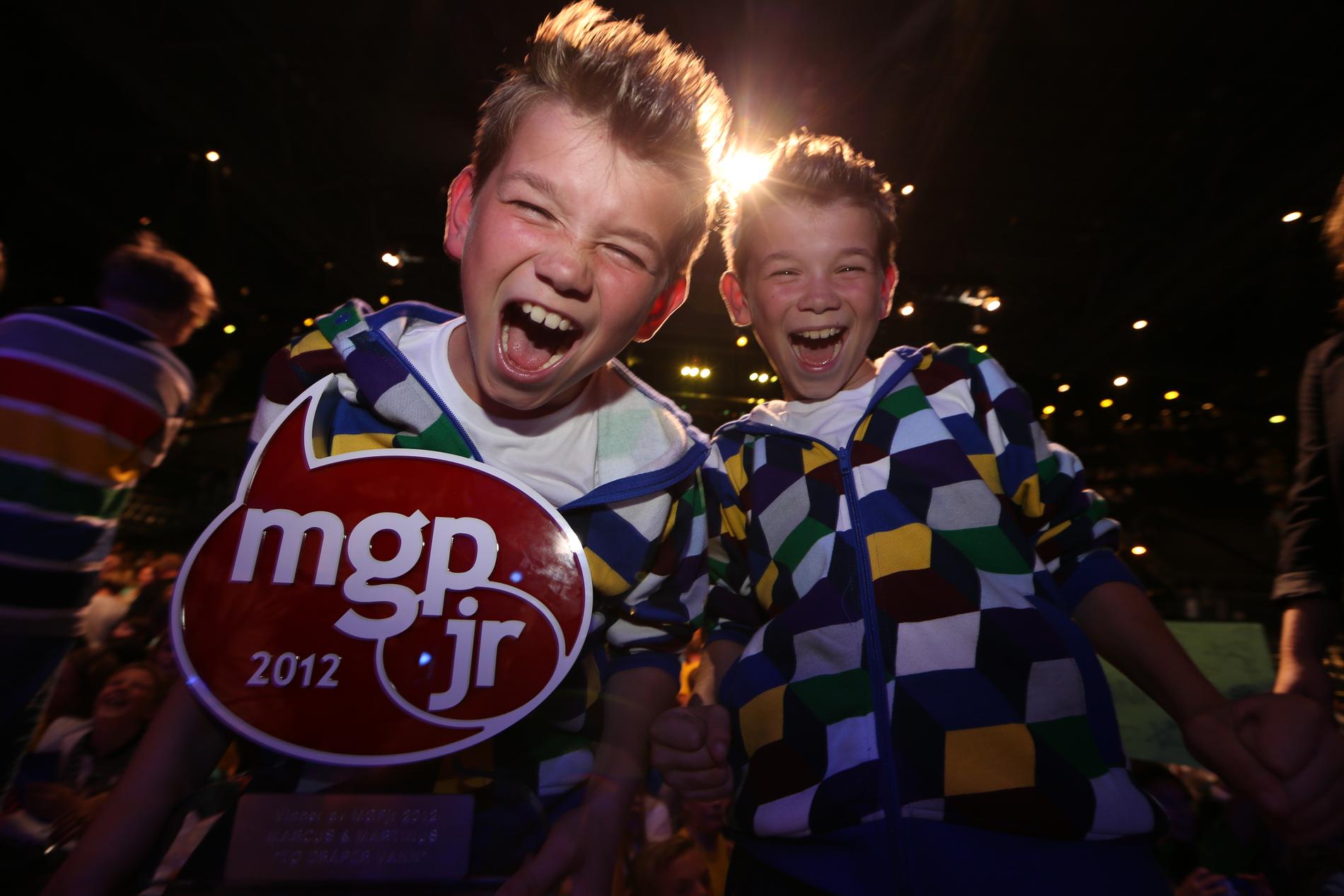 Marcus Gunnarsen och Martinus Gunnarsen, då 10 år, vann Melodi Grand Prix jr 1012.