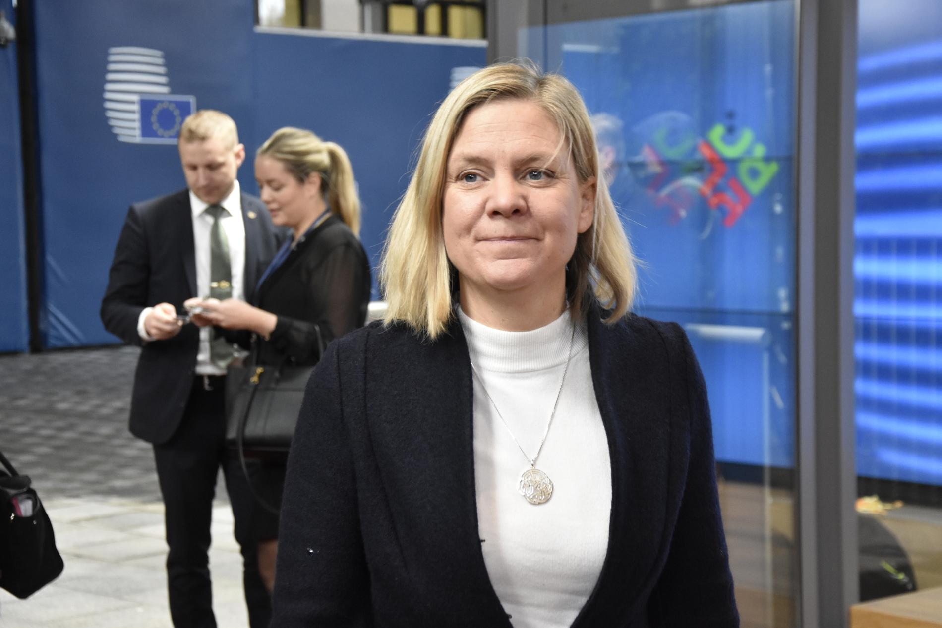 Magdalena Andersson (S) har gjort otaliga besök i Bryssel som finansminister. Nu gör hon sitt första som statsminister. Arkivfoto.