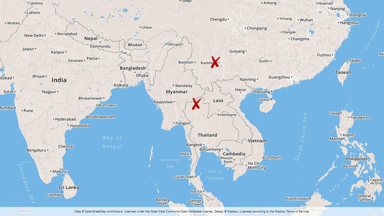 En dement kvinna från norra Thailand vandrade 64 mil in i Kina av misstag.