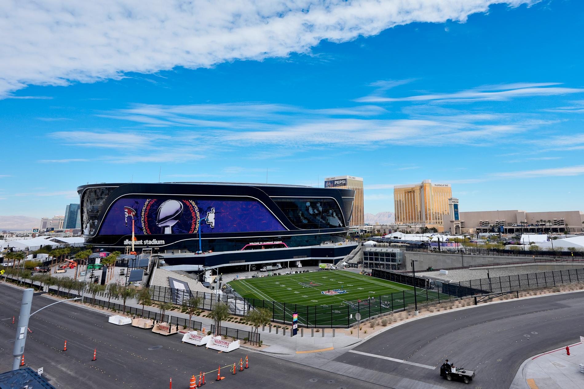 Allegiant Stadium i Las Vegas är värd för Super Bowl 2024