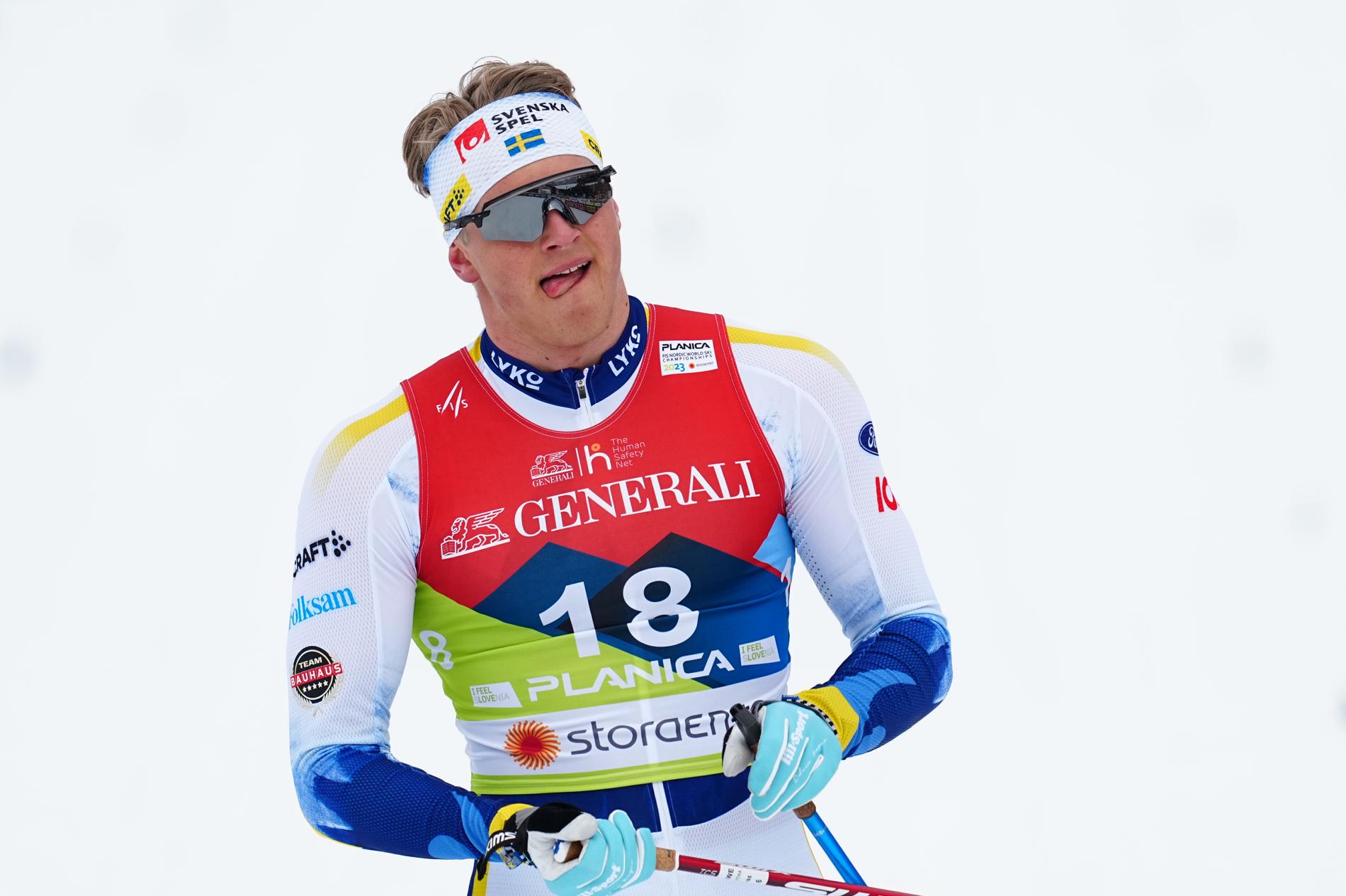 Edvin Anger kör team sprinten för Sverige tillsammans med Calle Halfvarsson