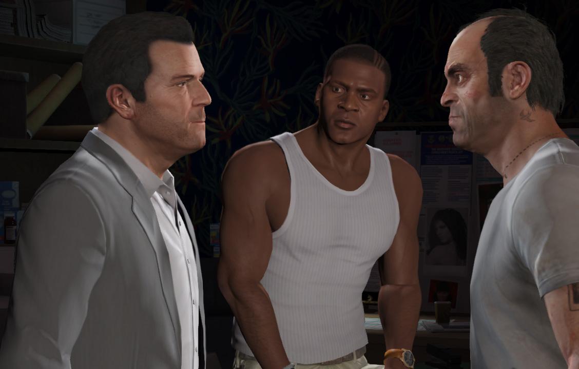 Michael, Franklin och Trevor – huvudkaraktärerna i ”GTA V”.