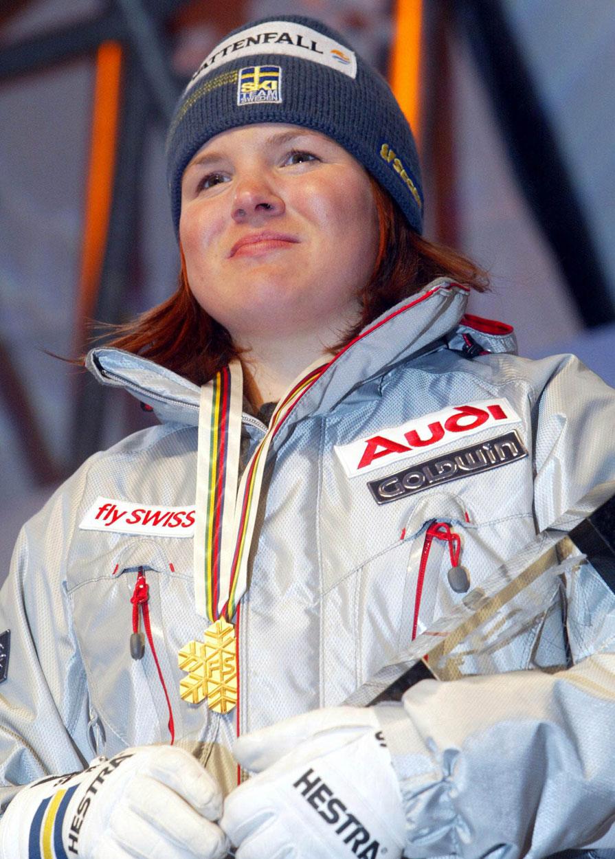 2003 I Sankt Moritz året därpå blir det ett nytt VM-guld, den här gången i storslalom.