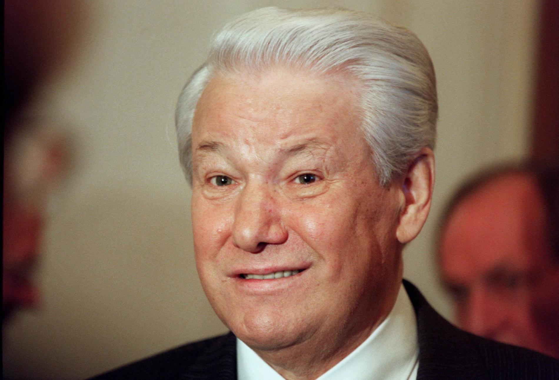 Boris Jeltsin var president i Ryssland 1991–1999. Arkivbild från 1997.