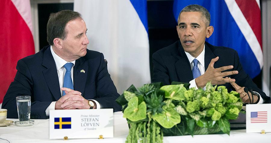 Stefan Löfven och Barack Obama kallar till toppmöte om flyktingkrisen.
