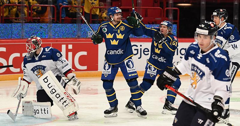 Tre Kronor fick jubla mot Finland i Globen.